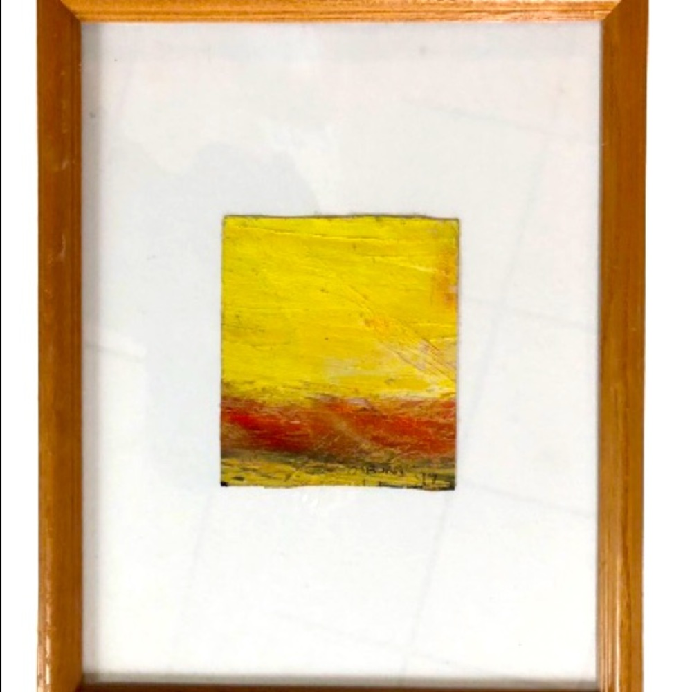 Framed abstract painting